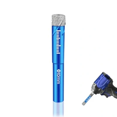 Image of Dry Diamond Drill Bit 10mm Tiles Glass Tipped Bits for Porcelain with Wax Core All Purpose Drilling