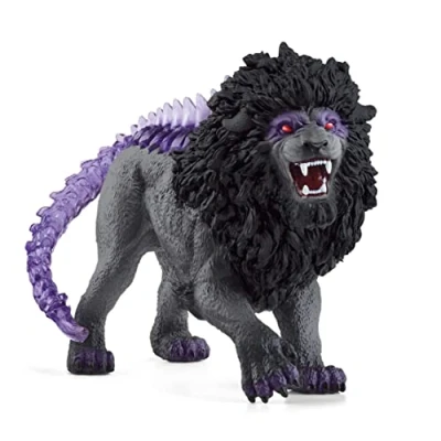 Image of schleich 42555 Eldrador Creatures Mythical Shadow Lion Action Figure Highly Detailed and Realistic Figurine Toy with Transparent Tail Very Durable Monster Toys, Gift for Boys, Girls, Kids Ages 7+