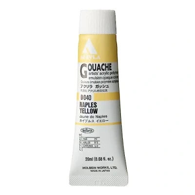 Image of Holbein Acryla Gouache Naples Yellow (A) 20ml by