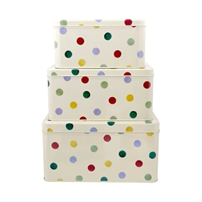 Image of Emma Bridgewater Polka Dot Original Set Of 3 Square Cake Tins