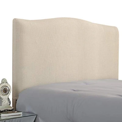 Image of WINS bed headboard cover protector slipcover for dustproof solid stretch single double king Beige