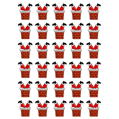 Image of 30 Christmas Santa Legs Chimney Cupcake Toppers Edible Wafer Paper Fairy Cake Birthday Cakes