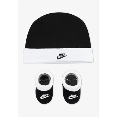 Image of Nike Sportswear Futura HAT AND Bootie BABY SET Beanie for kids, Size: 0 6m, Black