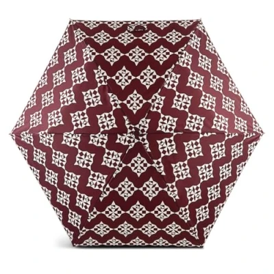 Image of RADLEY Wallpaper Foldaway Telescopic umbrella in Dark Cherry