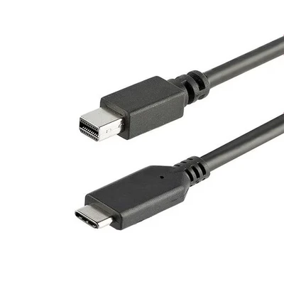 Image of StarTech.com 1m / 3.3ft USB C to Mini DisplayPort Cable 4K 60Hz Black 3.1 Type mDP Adapter (CDP2MDPMM1MB)