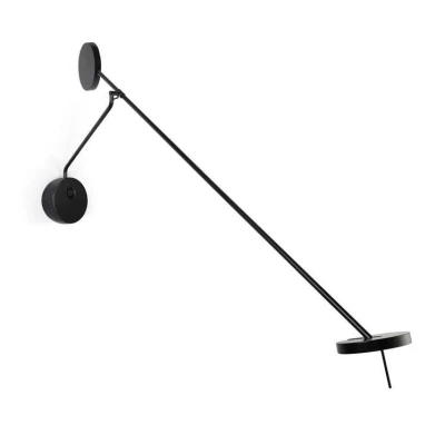 Image of Invisible LED Wall Reading Light Matt Black Touch dimmer 550lm 3000K