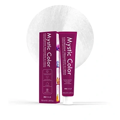 Image of Mystic Color Permanent Cream Colouring with Argan Oil and Calendula Long Lasting Hair Dye Extreme Ash Blonde 12.1 100ml