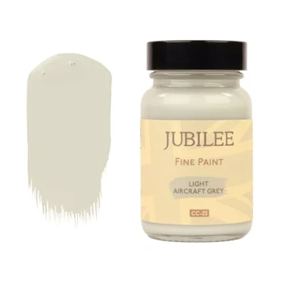 Image of Guild Lane Jubilee Fine Paint Light Aircraft Grey Furniture, Metal, Fabric, Glass &amp; More Indoor Outdoors Water Based Acrylic 60ml Jar