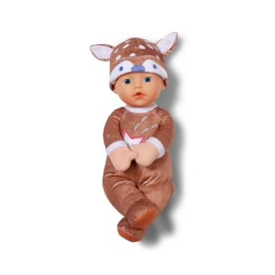 Image of BABY born for babies Sleepy Deer, Soft 30cm Fabric Doll with Deer design hat and Integrated Rattle Newborn Babies, 836552 Zapf Creation
