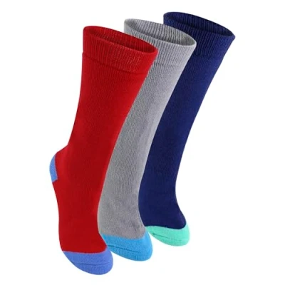 Image of 3 Pack Kids Wellington Boot Socks Sock Snob Boys Welly for Outdoor Walking (11 14 Years, Assorted)
