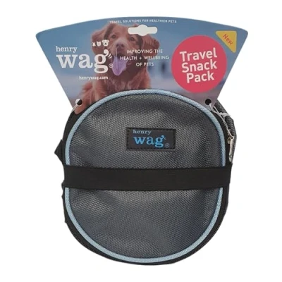 Image of Henry Wag Snack Pack Travel Food Bag Vital Accessories during Dog Days Out Detachable Shoulder Strap &amp; Magnetic Closure Spacious Storage (14cm x 18cm 6cm)