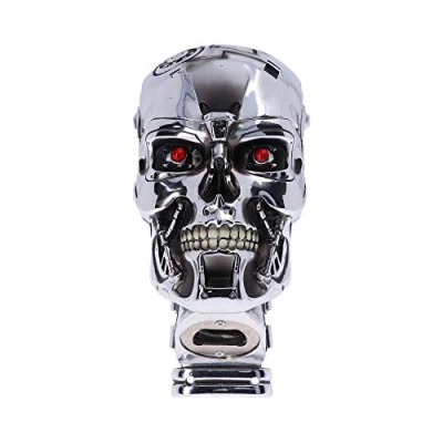 Image of Nemesis Now T 800 Terminator 2 Judgement Day T2 Head Bottle Opener, Polyresin, Silver, One Size