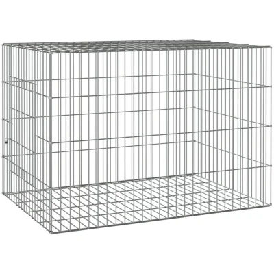 Image of vidaXL Rabbit Cage 78x54x54 cm Galvanised Iron