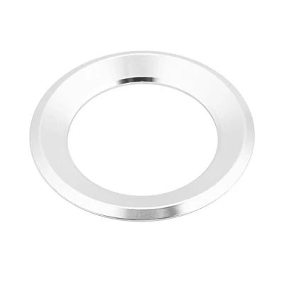 Image of Car steering wheel Cover, Aluminum Alloy Ring Cover Trim Decoration Frame (Silver)