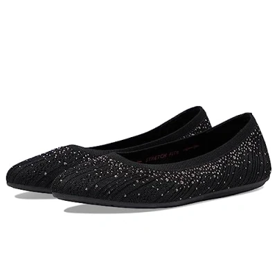 Image of Skechers Women&#039;s Cleo 2.0 Glitzy Daze Ballet Flat, Black, 11