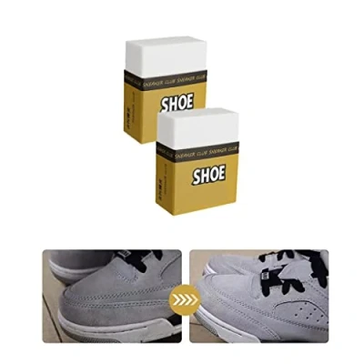 Image of 2 Pcs Effective Shoes Cleaning Eraser,Magic Sponge Stain Eraser,Removes Dirt from Shoe Surface Leather Fabric,No Water Needed,Easy Carry and Store.