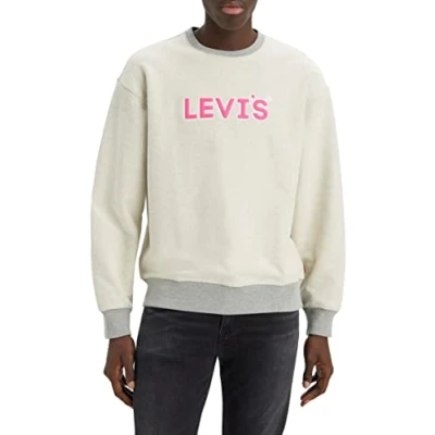 Image of Levi&#039;s Men&#039;s Relaxd Graphic Crew Sweatshirt, Headline Logo Mhg, L