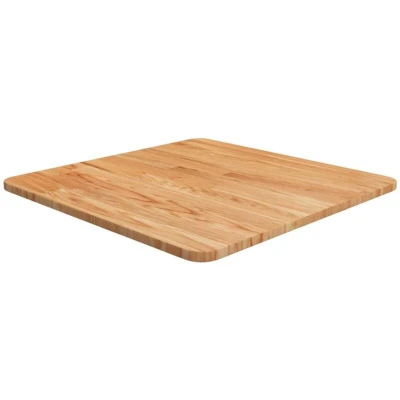Image of vidaXL Square Table Top Light Brown 50x50x1.5cm Treated Solid Wood Oak