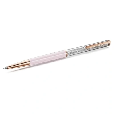 Image of Swarovski Crystalline Silk ballpoint pen, Pink, Pink lacquered, Rose gold tone plated