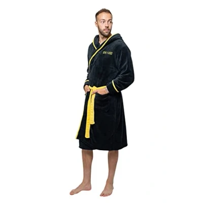 Image of Guns N Roses Bathrobe Classic Logo Official Black Super Soft Fleece Unisex L