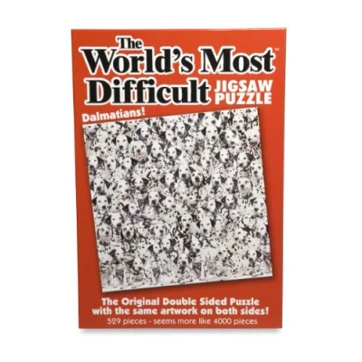 Image of Paul Lamond Games Worlds Most Difficult Jigsaw Puzzle Dalmatians, white and black