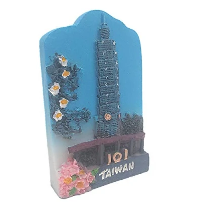 Image of Taipei 101 Building Financial Center Taiwan 3D Fridge Magnet Travel Souvenir Gift,Home &amp; Kitchen Decoration Magnetic Sticker,Taipei China Refrigerator