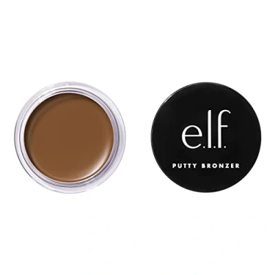 Image of e.l.f. Putty Bronzer, Creamy &amp; Highly Pigmented Formula, Creates a Long Lasting Bronzed Glow, Infused with Argan Oil Vitamin E, Feelin’ Shady, 0.35 Oz (10g)