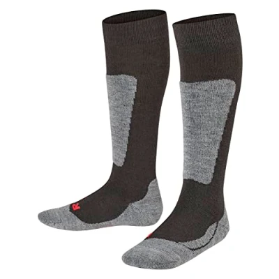 Image of Boys and Girls 1 Pair Falke Active Ski Knee High Wool Blend Socks Black 12 2.5 Kids (7 11 Years)