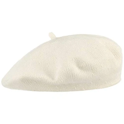 Image of Lipodo Bay of Biscay Cotton Beret Women Made 100% French hat for Spring/Summer Artist Cream White