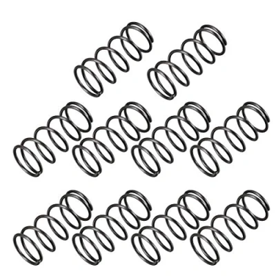 Image of sourcingmap Compression Spring 1.2mm Wire Dia , 14mm OD 30mm Free Length Steel Extension Spring,Black,10Pcs