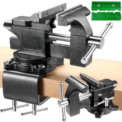 Image of Bench Vise, 6&quot; Table Vise for Workbench,2 in 1 Multi Purpose Heavy Duty Vice With Multifunctional Soft Jaws, 270 Swivel Base Home Woodworking,Home Workshop,Welding and DIY