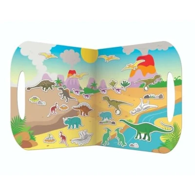 Image of Fiesta Crafts Dinosaurs Stickabouts Sticker Set for Kids Learning Educational Activity Toy Storytelling and Imaginative Play, Ages 3 to 7 Years