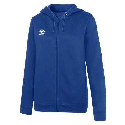 Image of Umbro Womens/Ladies Club Leisure Full Zip Hoodie (Royal Blue/White) Navy/Blue Size Small