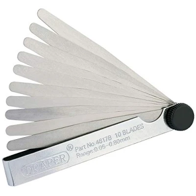 Image of Draper 10 Blade Metric Feeler Gauge Set