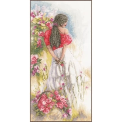 Image of Lanarte PN 0178243 Counted Cross Stitch Kit, Cotton, Multi Colour, Approx. 20 x 40 cm / 8&quot; 16&quot;