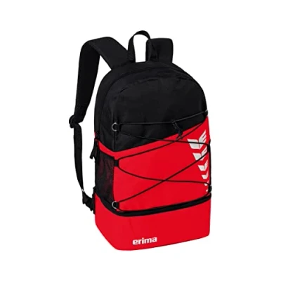 Image of Erima Wings, Unisex Six Backpack, Red/Black, 1, Red/Black