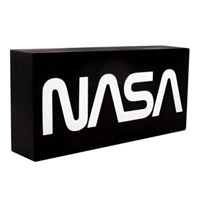 Image of Fizz Creations NASA Logo Light. Inspired Mood USB Powered with Included Cable. 22cm Tall. Merchandise. Novelty Lighting. LED Night