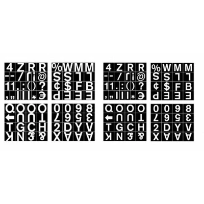 Image of Bi Office Magnetic Letters Numbers and Symbols 19mm White on Black CAR0802