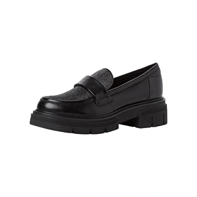 Image of MARCO TOZZI Women&#039; 2 84702 29 Loafer Flat, Black Brush Cb, 6.5 UK