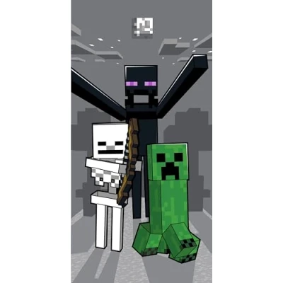Image of Jerry Fabrics Minecraft Mob Attack Bath Towel Beach 70 x 140 cm