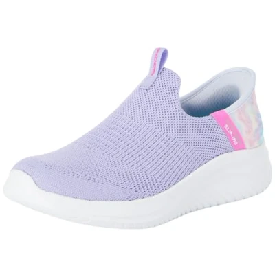 Image of Skechers Girls Slip On, Lavender Mesh/Multi Trim, 12 UK