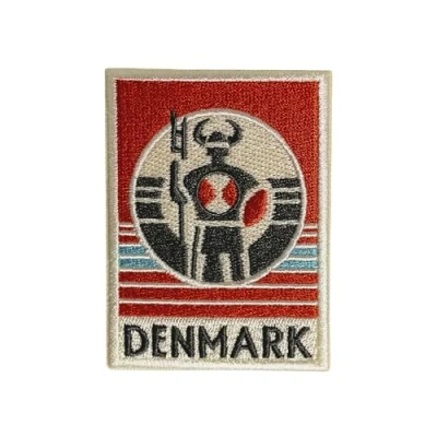 Image of Vagabond Heart Denmark Iron On Patch Souvenir Danish Badge