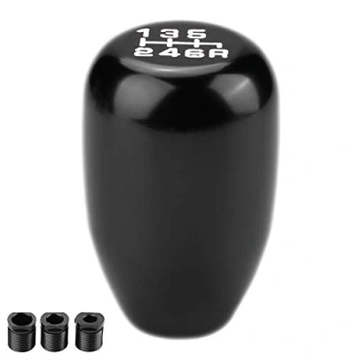 Image of KIMISS Gear Shifter Head Car Shift Knob Universal 6 Speed Modification Manual (Black)