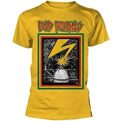 Image of Plastic Head Bad Brains &#039;Bad Brains&#039; (Yellow) T Shirt (2 Extra Large)