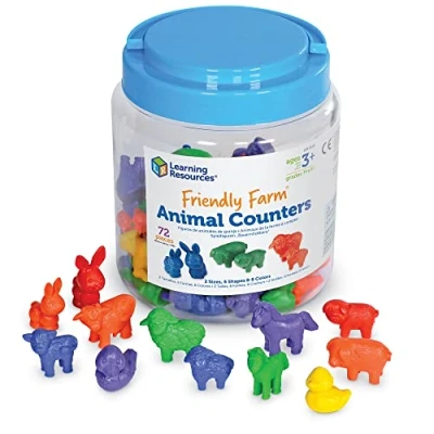 Image of Learning Resources Friendly Farm Animal Counters (Set of 72)