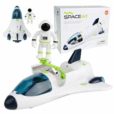 Image of Abonda Space Shuttle Toys, ABS Odorless Rocket Ship Toys for Boys, Spaceship Toy with Lights, Sounds &amp; Battery Kids, Children, and Teens