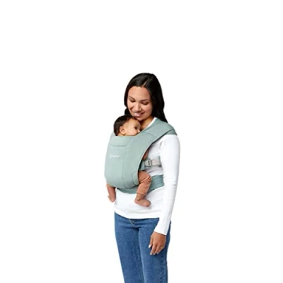 Image of Ergobaby Embrace Ergonomic Baby Carrier for Newborns from Birth with Head Support, 2 Position Front Belly Extra Soft and Ergonomic, Jade