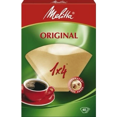 Image of Melitta Four Cup Coffee Filter Papers brown Pack of 40