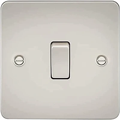 Image of KnightsBridge Flat Plate 20A 1G DP switch pearl