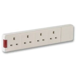 Image of Pro Elec PELB1515 4 Gang Socket 13A 240V White